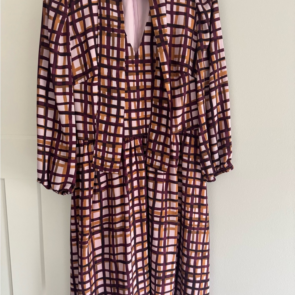 Gal Meets Glam Red and White Bishop Sleeve Sundress